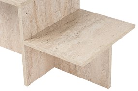 Mesa de Centro "Harmony" – Travertine, 90x45x40 cm, Design Rústico Mod