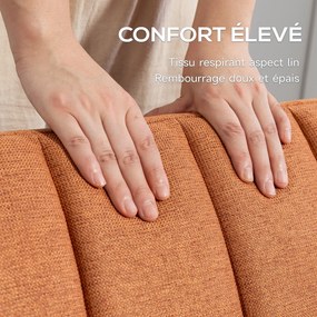 Sofá-Cama de 2 Lugares, 173 x 75 x 73 cm, Encosto Reclinável em 3 Posições, Castanho