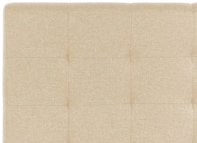 Cama de casal com arrumação em tecido creme 160 x 200 cm LA ROCHELLE Beliani