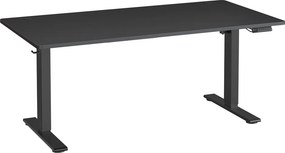 Secretária elétrica com regulação elétrica da altura, 160 x 80 x (72-120) cm, com porta USB-C Preto