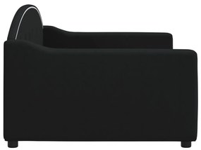 Sofá-cama 90x190 cm tecido preto