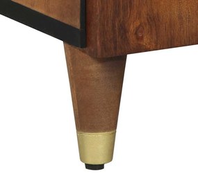 Armário Alto Castanho mel com detalhes em dourado