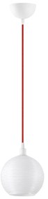 Chandelier Muzo – Branco e Vermelho – 15 x 15 cm