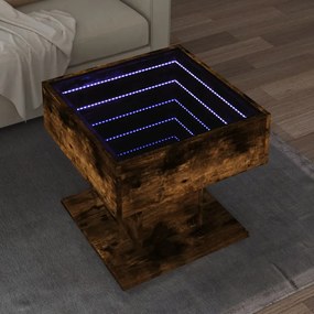 Mesa de centro c/ LEDs 50x50x45 madeira processada