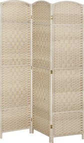 HOMCOM Biombo interior em madeira 3 painéis separador de ambientes dobrável para sala quarto 135 x 180 cm carvalho | Aosom Portugal