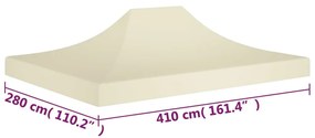 Teto para tenda de festas 4x3 m 270 g/m² cor creme