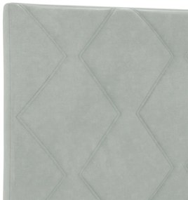 Cabeceira Design em Blocos de Diamante Cinza Claro 90 cm Veludo, vidaX