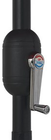 Guarda-sol de jardim com poste de metal 390 cm antracite