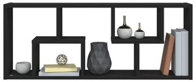 Estante de parede 36x16x90 cm derivados de madeira preto