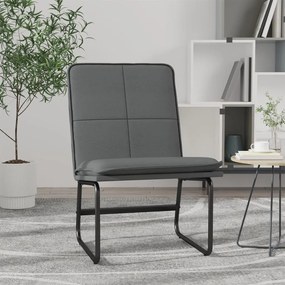 vidaXL Cadeira lounge 54x75x76 cm couro artificial cinzento