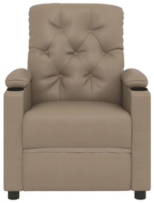 Poltrona de massagens elevatória couro artificial cappuccino