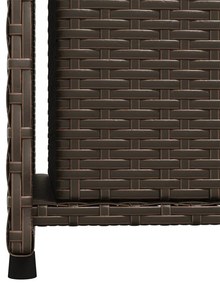 Armário de arrumação para jardim 50x55x115 cm vime PE castanho
