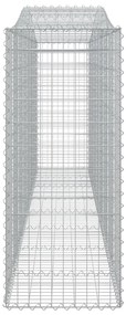 Cestos gabião arqueados 3pcs 400x50x120/140cm ferro galvanizado