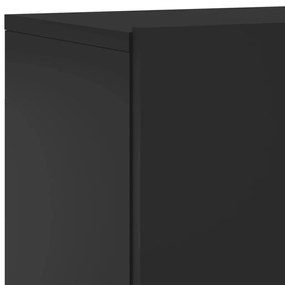 Móveis de parede para TV 2 pcs 60x30x41 cm preto