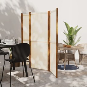 vidaXL Divisória/biombo com 4 painéis 280x180 cm branco nata