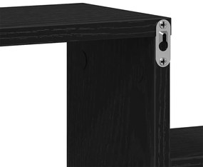 Armário de Parede vidaXL Carvalho Preto 80x15x78,5 cm Madeira Revestid