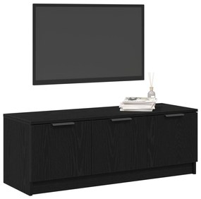 Armário para TV vidaXL Preto Carvalho 102x35x36,5 cm Madeira Engineere