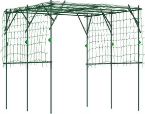 Outsunny Treliça de aço para fixar inoxidável Suporte para plantas trepadeiras Treliça 223 x 223 x 223 cm Arco para rosas Verde | Aosom Portugal