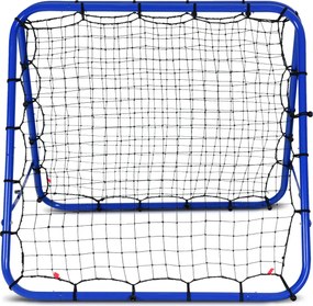 Rede de rebote para futebol dobrável 85 x 85 cm para treino de futebol com ângulos ajustáveis Treinador de futebol Equipe Azul