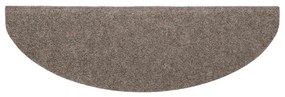 Tapetes de escada autoadesivos 5 pcs 65x21x4 cm agulhado creme