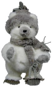 Urso Polar Com Gorro Branco Pequeno
