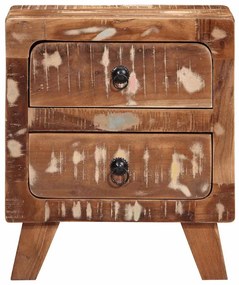 Mesas de cabeceira 2 pcs 40x32x46 cm madeira recuperada maciça