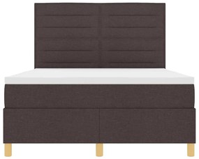 Cama Box com Colchão &amp; LED Castanha 140x200 cm Tecido