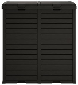 Caixote do lixo p/ exterior 78x41x86 cm polipropileno preto
