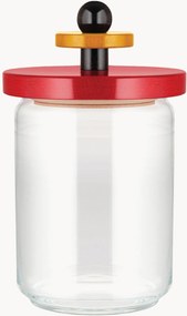 Pote de vidro com tampa hermética em madeira de faia Lucia