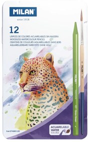 Lápiz de Cor Aquarela Milan 12 Peças Multicolor