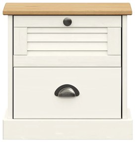 Mesa de cabeceira VIGO 42x35x42 cm pinho maciço branco