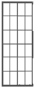 Cabine de duche ESG opaco 70x70x180 cm preto