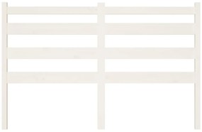 Cabeceira de cama 126x4x100 cm pinho maciço branco