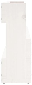 Sapateiras de parede 2 pcs 110x9x23 cm pinho maciço branco