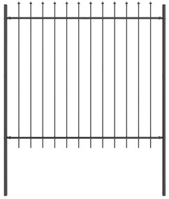 Cerca de Jardim com Ponta de Lança - Cinza - 15,3 x 1,5 m - Aço