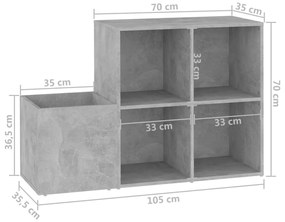 Sapateira de corredor 105x35,5x70 derivados de madeira cinzento
