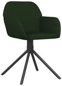 Cadeiras de jantar giratorias 2 pcs veludo verde-escuro