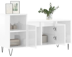 Móvel para TV 100x35x55 cm derivados madeira branco brilhante