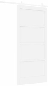 Porta Deslizante vidaXL com Conjunto de Hardware Branca 93x202 cm Made