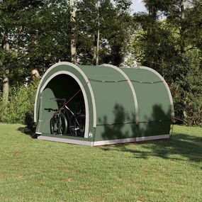 vidaXL Tenda para arrumação de bicicletas Verde 256 x 222 x 182 cm