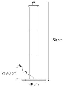 Candeeiro de pé moderno preto - Thijmen