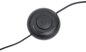 Candeeiro de pé de design preto com LED regulável - Rolla