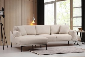 **** Sofá de Canto Leo Corner – Creme – 255 x 150 cm

**