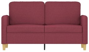 Sofá de 2 Lugares Chloé - Em Tecido - Cor Vermelho Escuro - 138 x 77 x