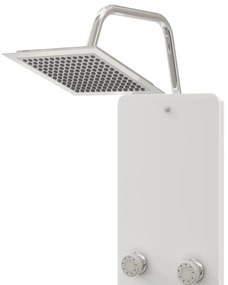 Coluna de duche vidro 25x47,5x130 cm branco