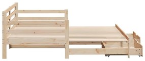 Sofá-cama com gavetão e gavetas sem colchão 90x200 cm