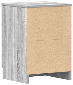 Mesa cabeceira 38x35x56 cm derivados de madeira cinzento sonoma