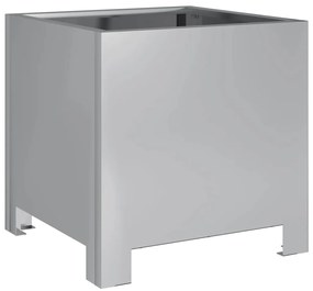 Vaso/floreira de jardim 2 pcs 30x30x30 cm aço galvanizado