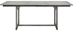 Mesa de jantar p/ jardim (150-200)x100x75 cm acácia maciça