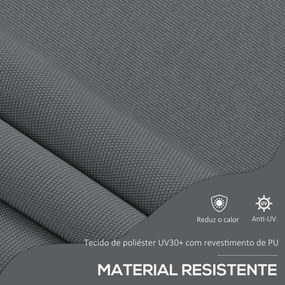 Toldo Manual Retrátil com Manivela 200x120x210-300 cm Toldo para Varan